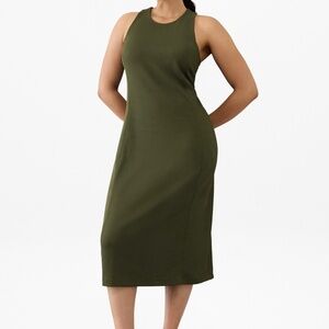 Athleta Seasoft Rib Midi Tank Dress